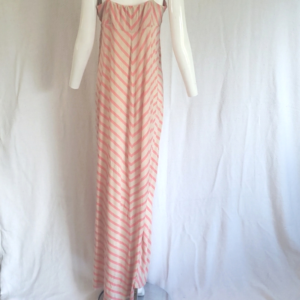 Pink Rose Striped Maxi - Picture 3 of 6